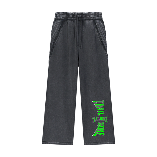 Snow Washed Tape Raw Edge Sweatpants