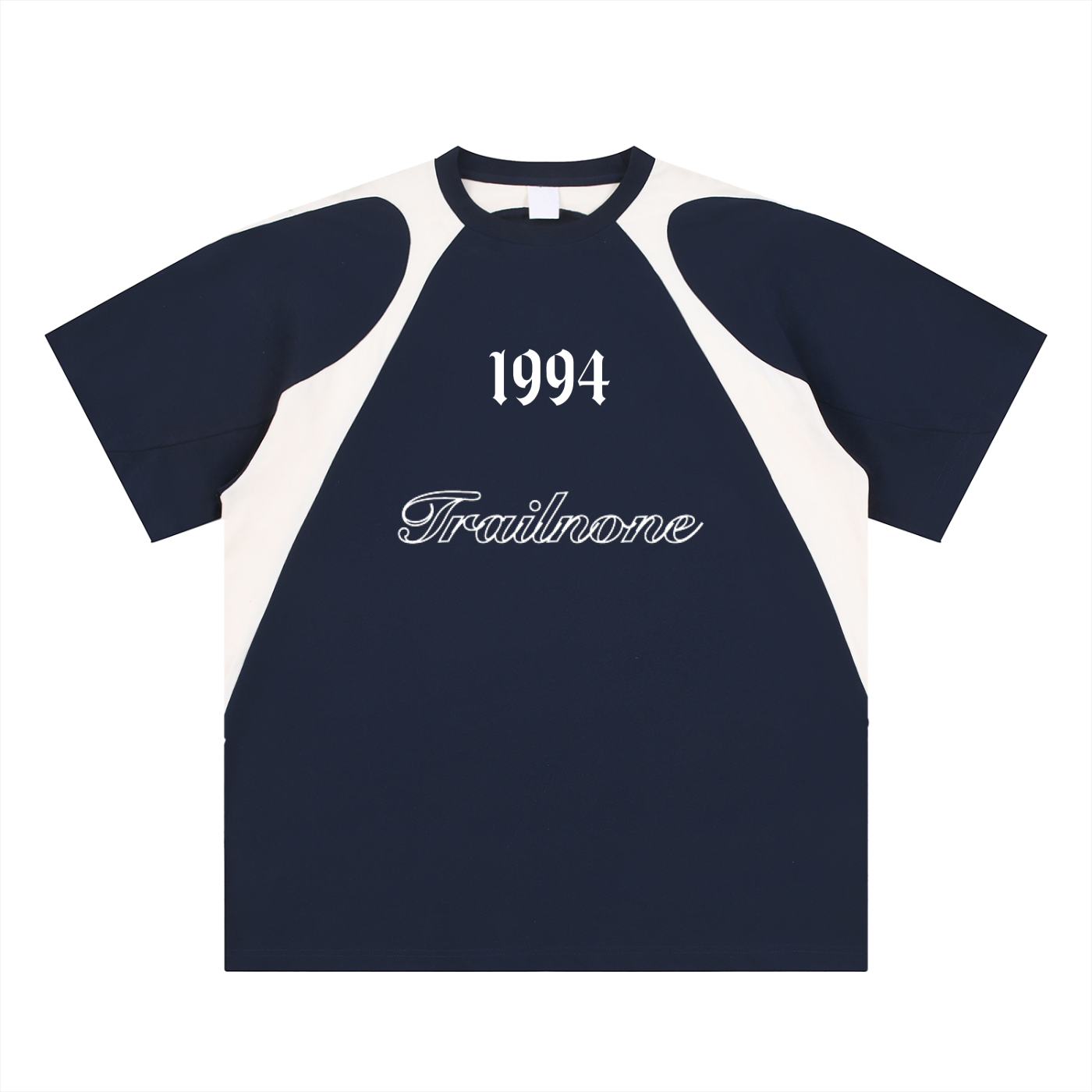 Contrast Panel Cotton T-Shirt