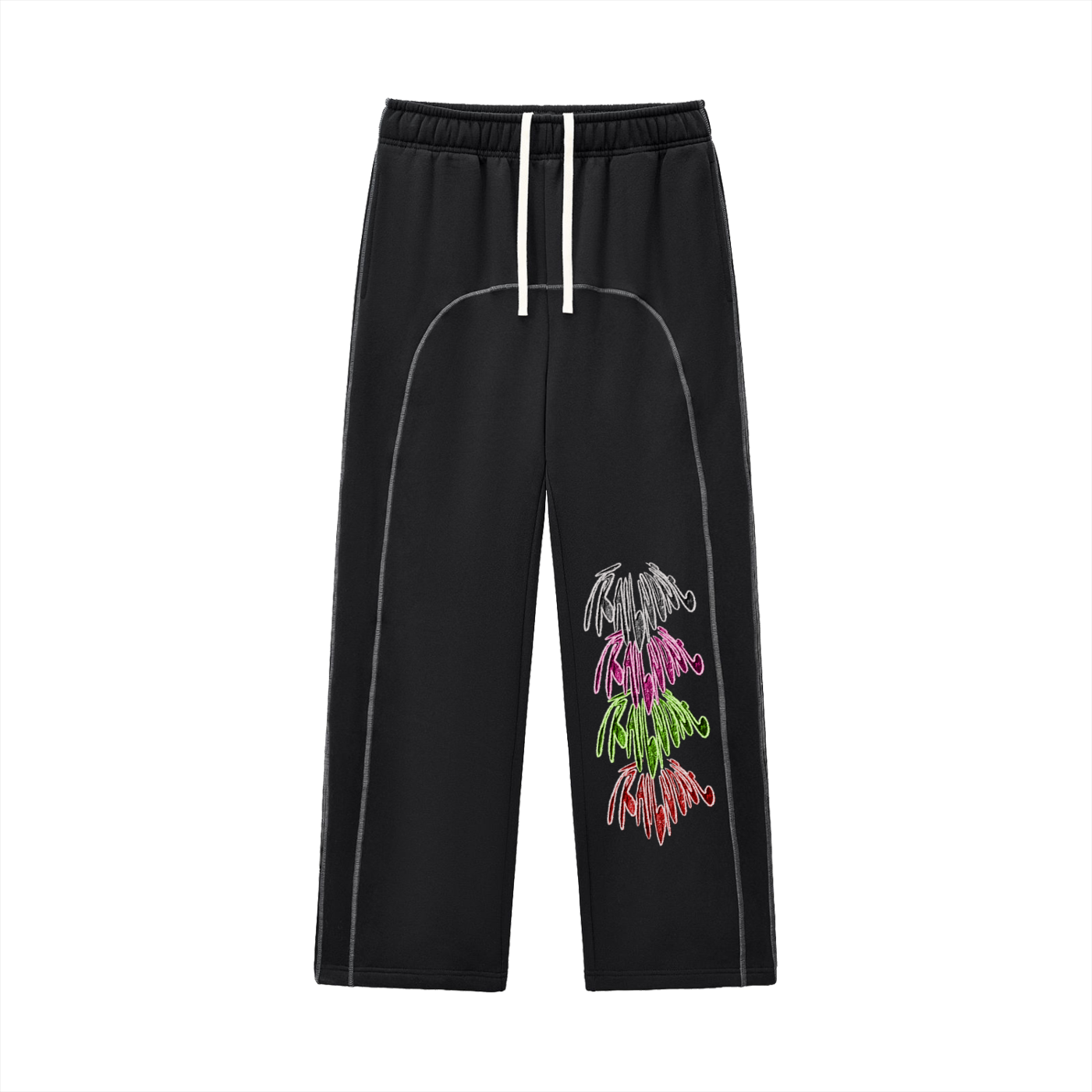 Contrast-Stitched Fleece Sweatpants