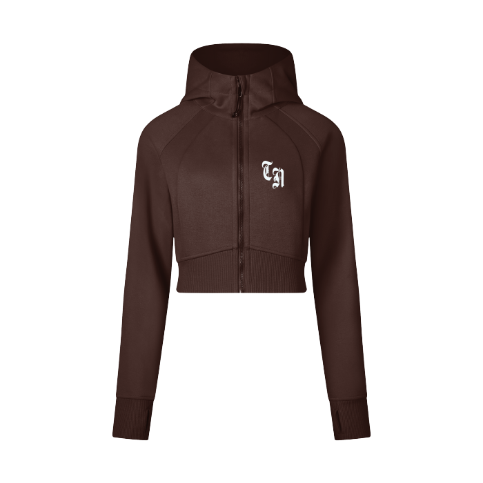 Trailnone Cropped Zip-Up Hoodie