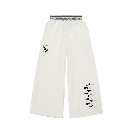 Striped Waist Wide Leg Pants