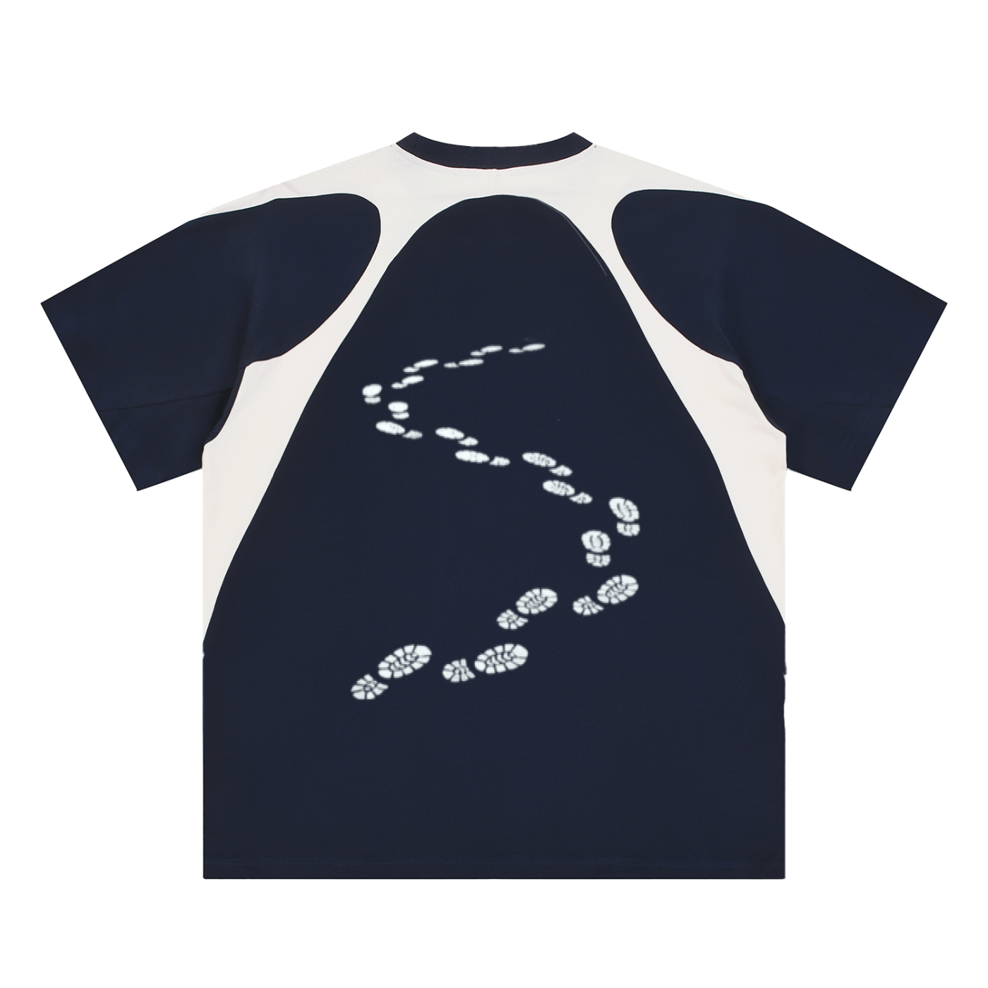 Contrast Panel Cotton T-Shirt