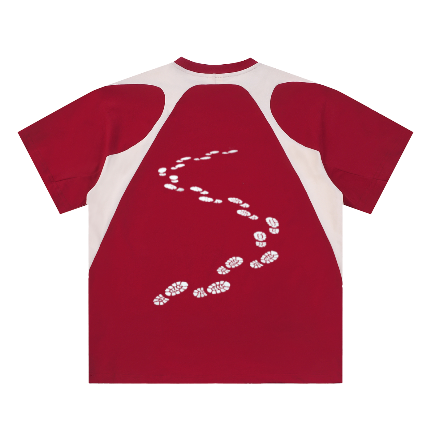 Contrast Panel Cotton T-Shirt