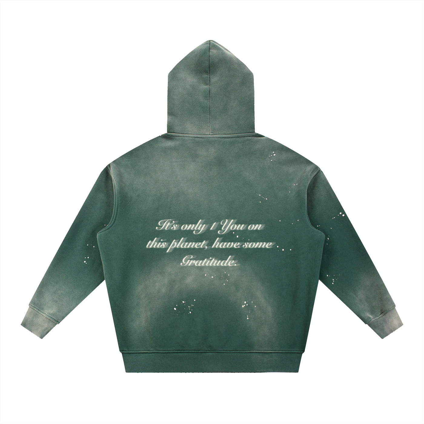 Vintage Washed Frayed Fleece Hoodie